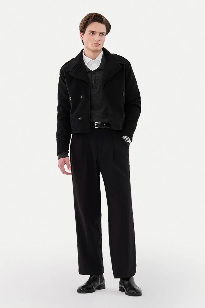 سنيتش Double Breasted Suede Jacket